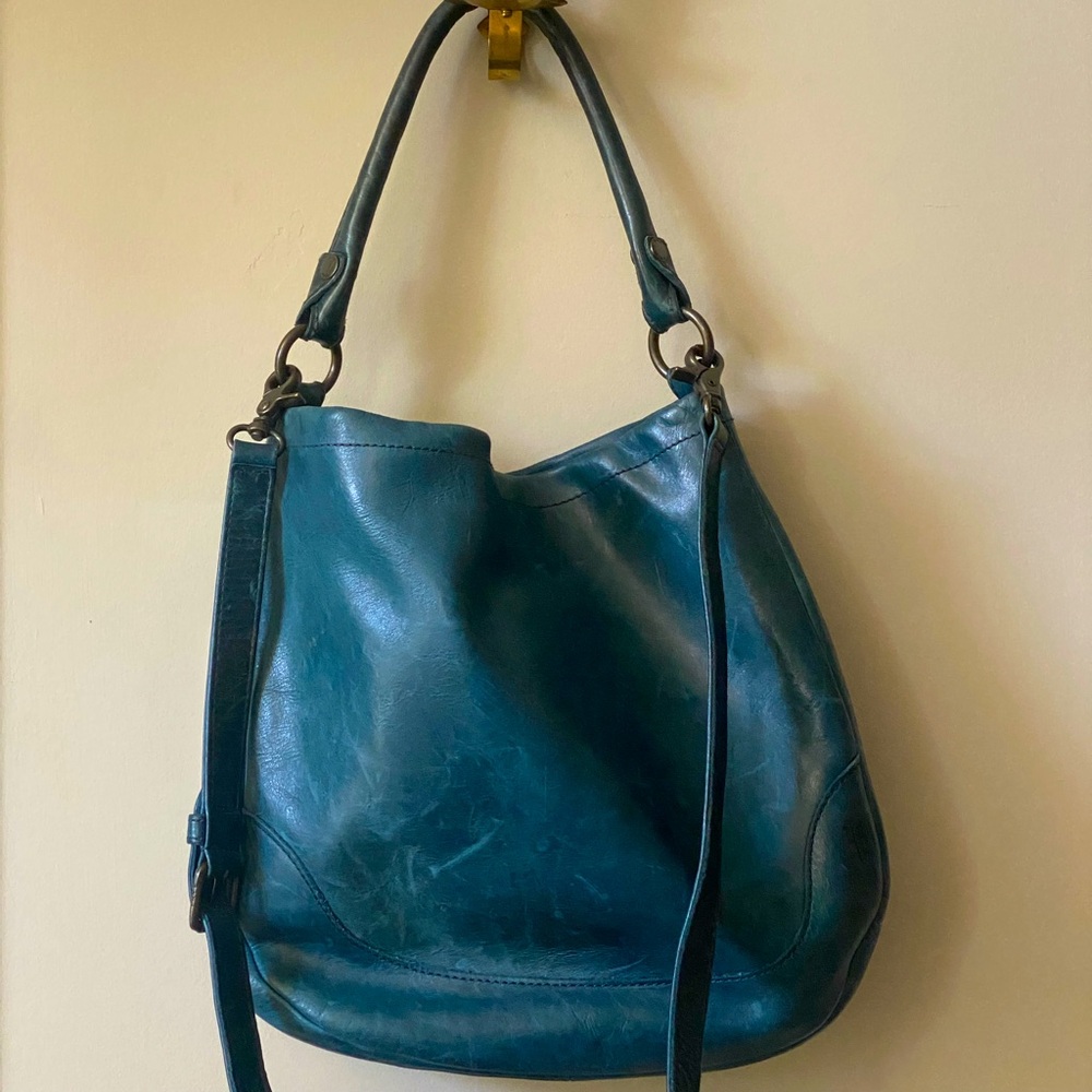 Frye Melissa Hobo Bag in blue color